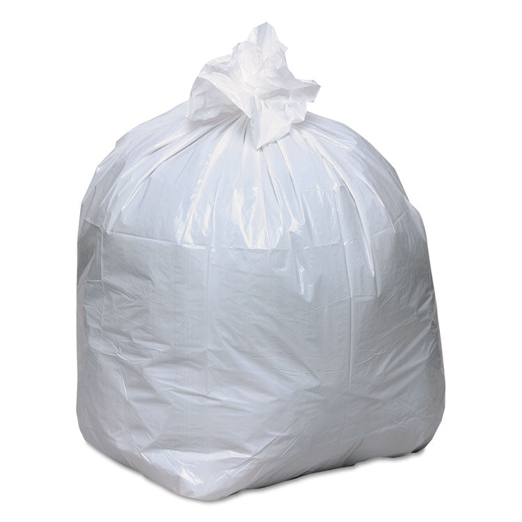 Linear-Low-Density Recycled Tall Kitchen Bags, Open-Face, 13 gal, 24 x 33 , White, 15 Bags/Roll, 10 Rolls/Box