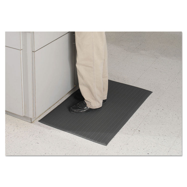Air Step Antifatigue Mat, Polypropylene, 24 x 36, Black