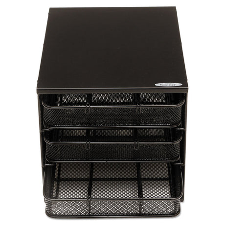 3 Drawer Hospitality Organizer, 7 Compartments, 11.5 x 8.25 x 8.25, Black