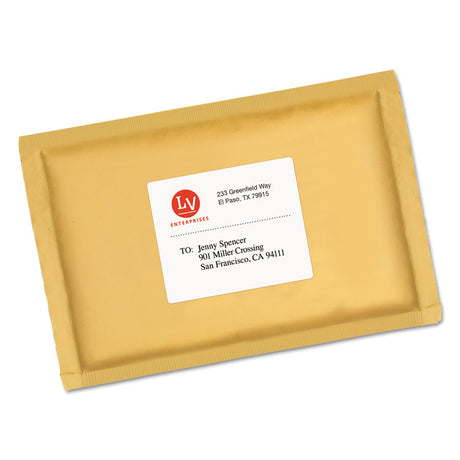 White Shipping Labels-Bulk Packs, Inkjet/Laser Printers, 3.33 x 4, White, 6/Sheet, 250 Sheets/Box