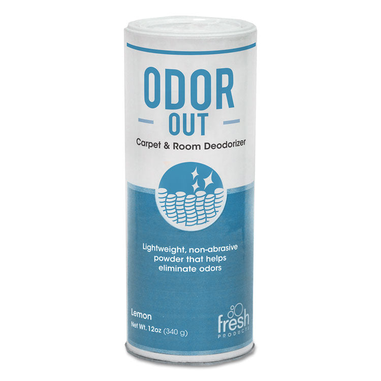 Odor-Out Rug/Room Deodorant, Lemon, 12 oz Shaker Can, 12/Box