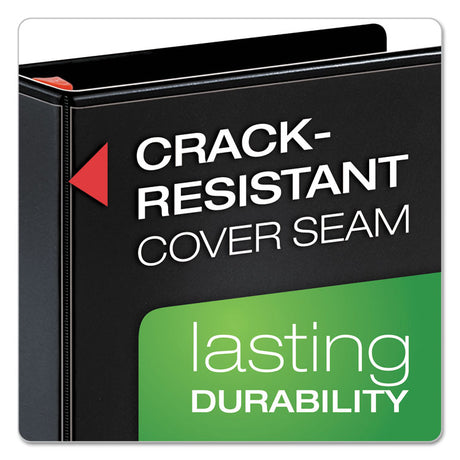 XtraLife ClearVue Non-Stick Locking Slant-D Ring Binder, 3 Rings, 1.5" Capacity, 11 x 8.5, Black