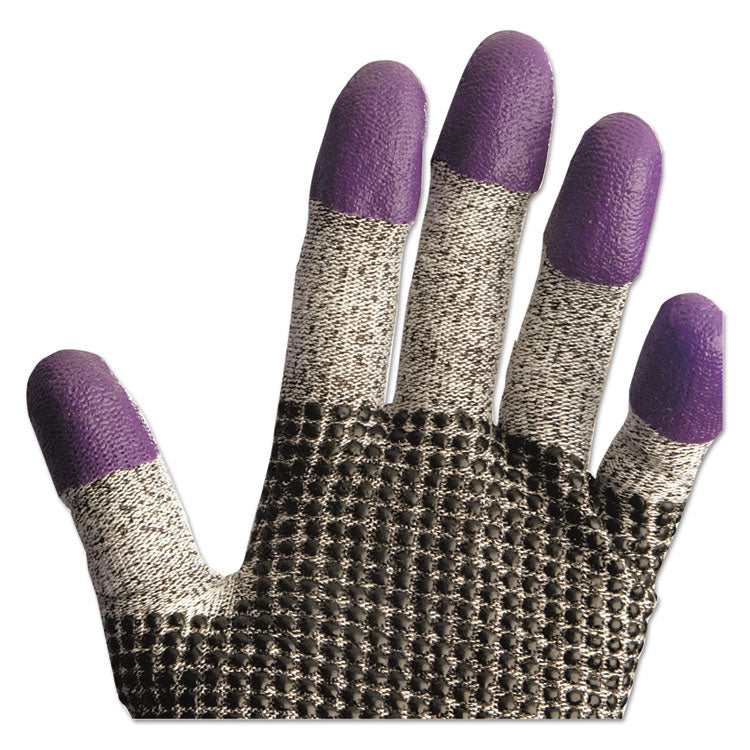 G60 Purple Nitrile Gloves, 240 mm Length, Large/Size 9, Black/White, Pair
