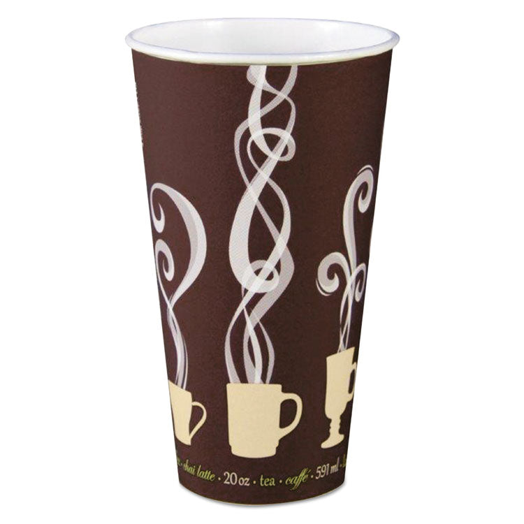 Thermoguard Insulated Paper Hot Cups, 20 oz, Steam Print, 600/Carton