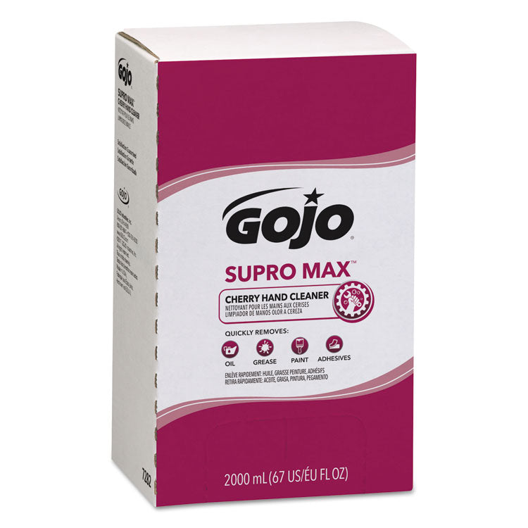 SUPRO MAX Hand Cleaner, Cherry, 2,000 mL Refill, 4/Carton
