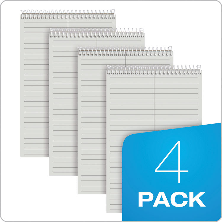 Prism Steno Pads, Gregg Rule, Gray Cover, 80 Gray 6 x 9 Sheets, 4/Pack
