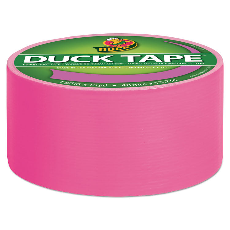 Colored Duct Tape, 3" Core, 1.88" x 15 yds, Neon Pink