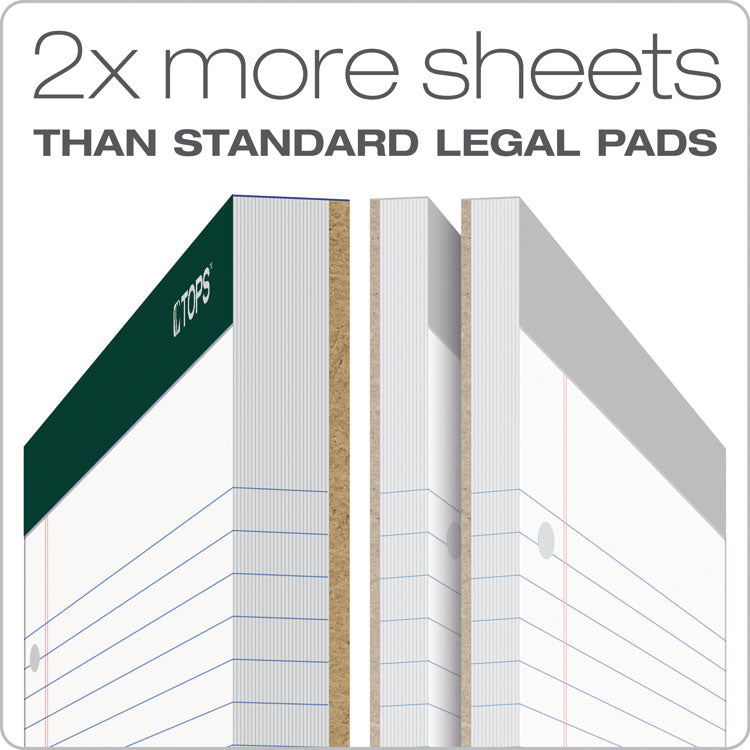 Double Docket Ruled Pads, Wide/Legal Rule, 100 White 8.5 x 11.75 Sheets, 6/Pack