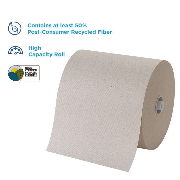 Pacific Blue Ultra Paper Towels, 1-Ply, 7.87" x 1,150 ft, Natural, 6 Rolls/Carton