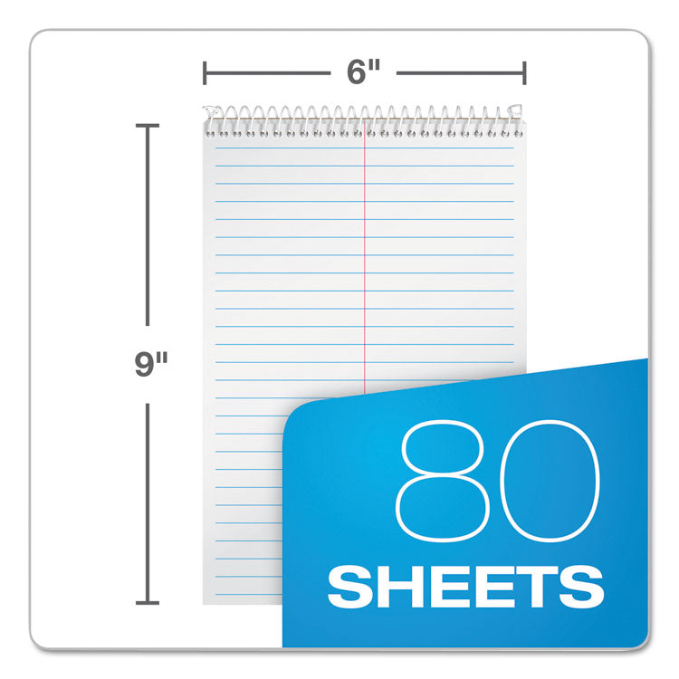 Steno Pad, Gregg Rule, Assorted Cover Colors, 80 White 6 x 9 Sheets, 4/Pack