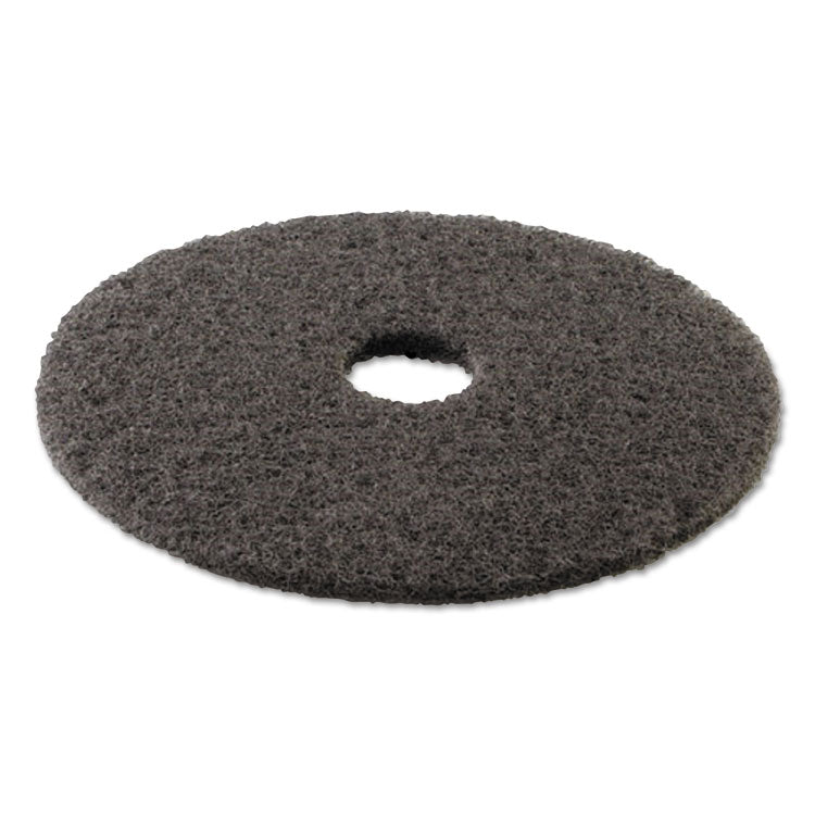 High Performance Stripping Floor Pads, 19" Diameter, Black, 5/Carton