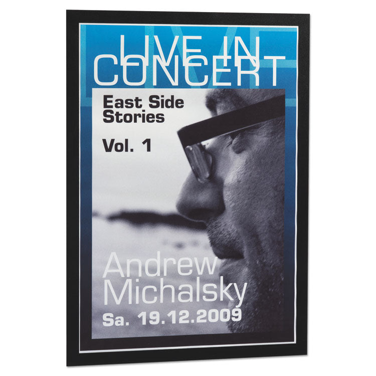 DURAFRAME Sign Holder, 11 x 17, Black Frame, 2/Pack