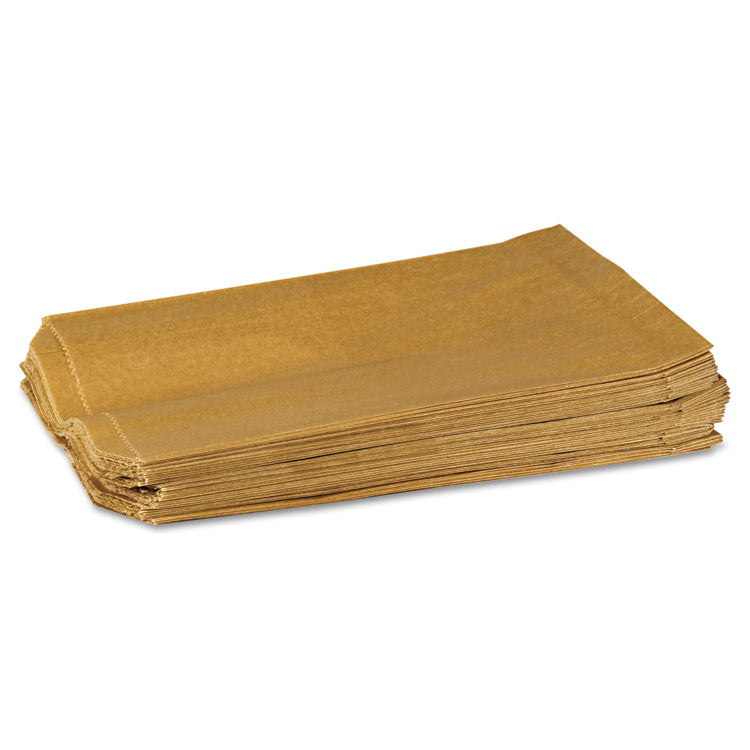 Napkin Receptacle Liners, 7.5" x 3" x 10.5", Brown, 500/Carton