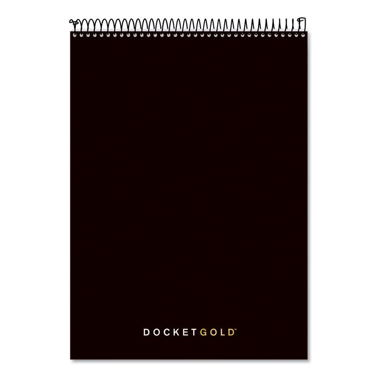 Docket Gold Planner Pad, Project-Management Format, Medium/College Rule, Black Cover, 70 White 8.5 x 11.75 Sheets