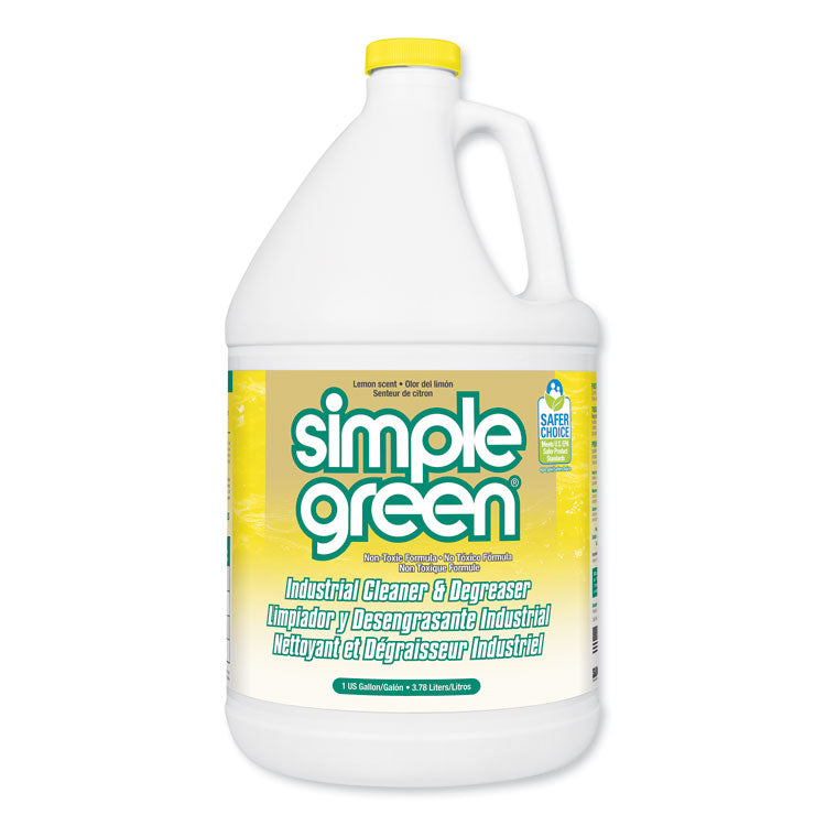 Industrial Cleaner and Degreaser, Concentrated, Lemon, 1 gal Bottle, 6/Carton
