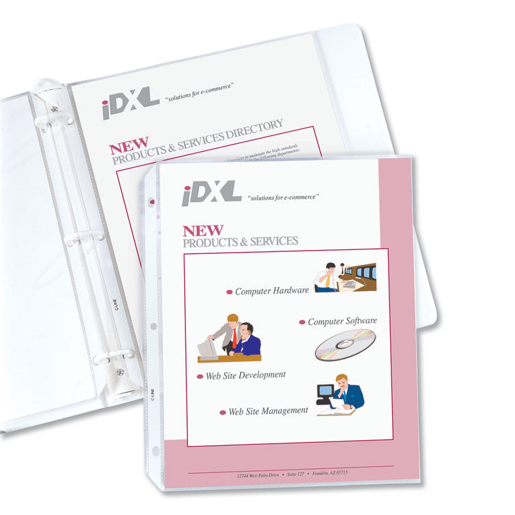 Heavyweight Polypropylene Sheet Protectors, Clear, 2", 11 x 8.5, 100/Box