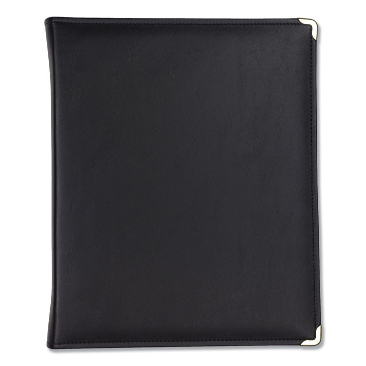 Classic Collection Zipper Ring Binder, 3 Rings, 1.5" Capacity, 11 x 8.5, Black