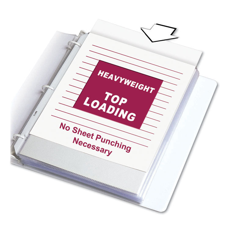 Heavyweight Polypropylene Sheet Protectors, Clear, 2", 11 x 8.5, 100/Box