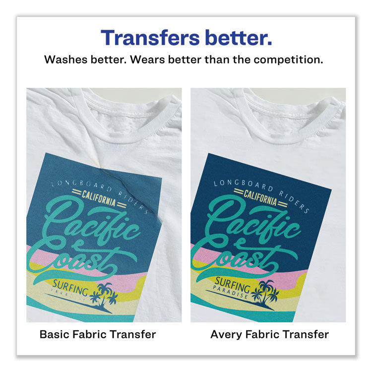 Fabric Transfers, 8.5 x 11, White, 18/Pack