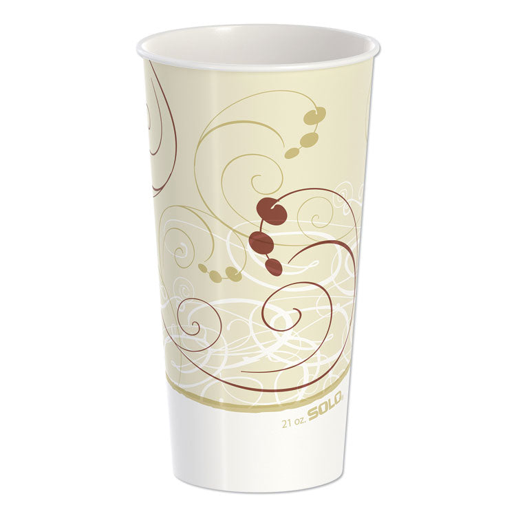 Double Sided Poly Paper Cold Cups, 21 oz, Symphony Design, 50/Pack, 20 Packs/Carton