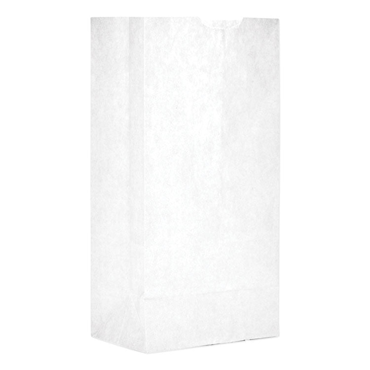 Grocery Paper Bags, 30 lb Capacity, #4, 5" x 3.33" x 9.75", White, 500 Bags