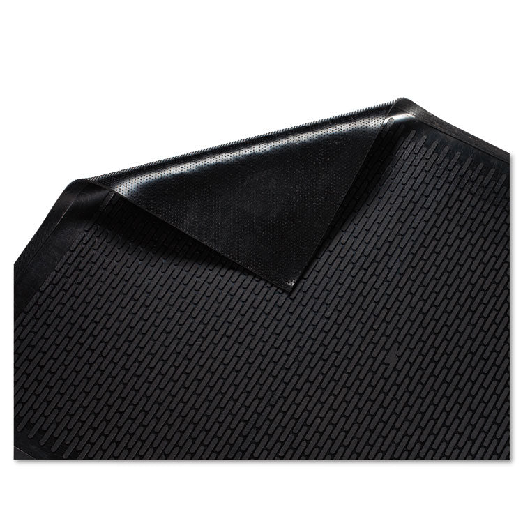 Clean Step Outdoor Rubber Scraper Mat, Polypropylene, 36 x 60, Black