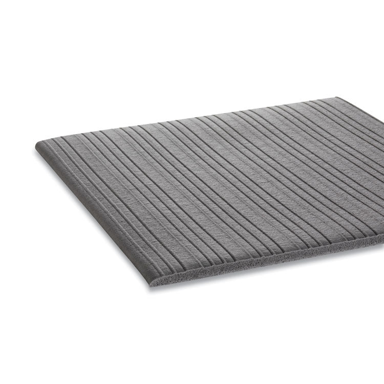 Ribbed Vinyl Anti-Fatigue Mat, 24 x 36, Gray
