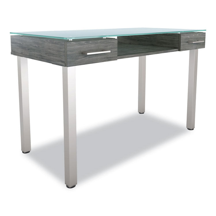 Prestige Glass Writing Desk, 47.1 x 23.5 x 29.5 , Gray