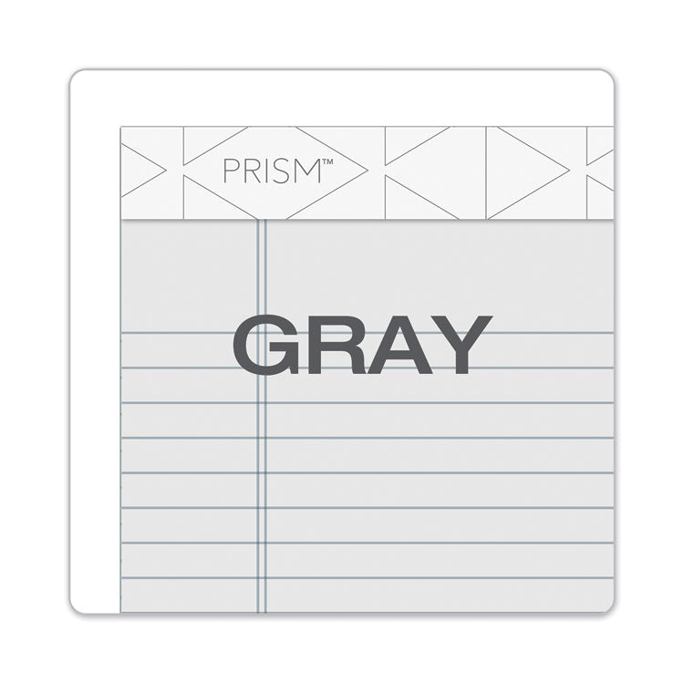 Prism + Colored Writing Pads, Narrow Rule, 50 Pastel Gray 5 x 8 Sheets, 12/Pack