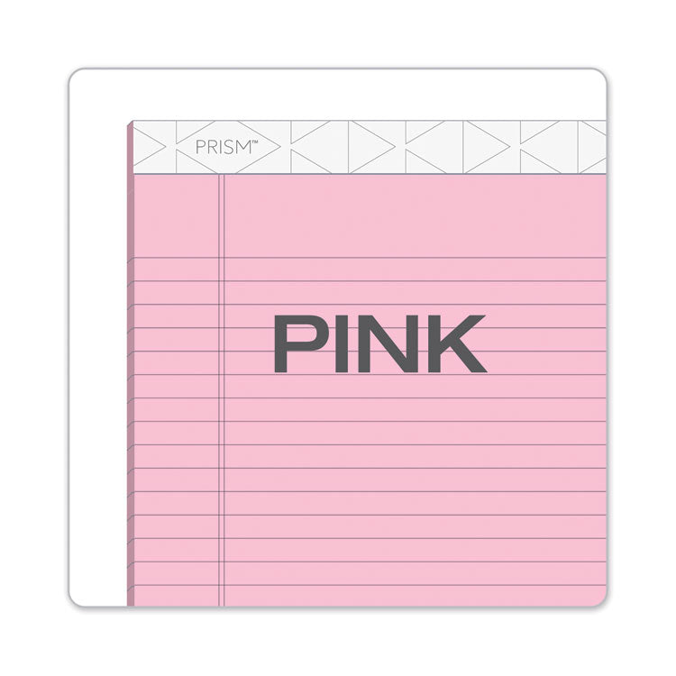 Prism + Colored Writing Pads, Wide/Legal Rule, 50 Pastel Pink 8.5 x 11.75 Sheets, 12/Pack