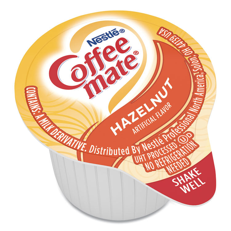 Liquid Coffee Creamer, Hazelnut, 0.38 oz Mini Cups, 180/Carton