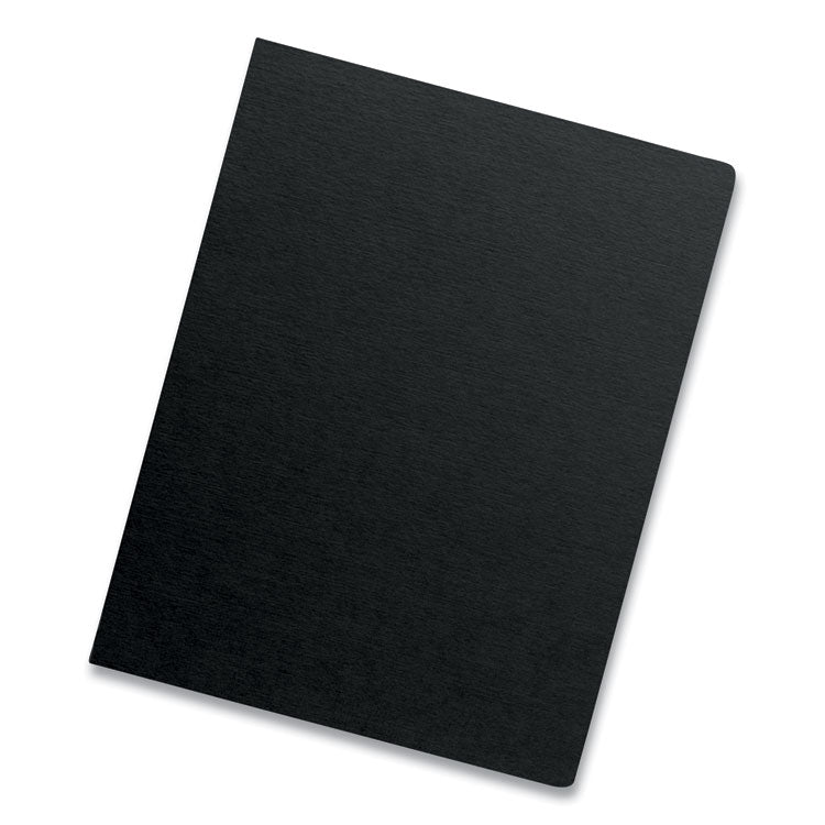 Futura Presentation Covers for Binding Systems, Opaque Black, 11.25 x 8.75, Unpunched, 25/Pack