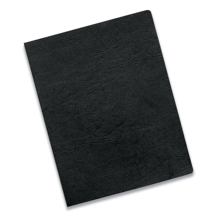 Executive Leather-Like Presentation Cover, Black, 11.25 x 8.75, Unpunched, 50/Pack