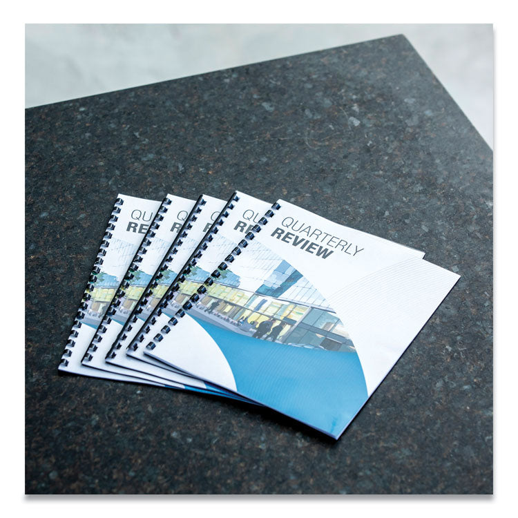 Plastic Comb Bindings, 3/4" Diameter, 150 Sheet Capacity, Black, 100/Pack