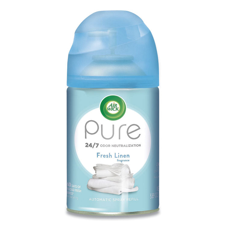 Freshmatic Ultra Spray Refill, Fresh Linen, Aerosol, 5.89 oz Aerosol Spray, 6/Carton