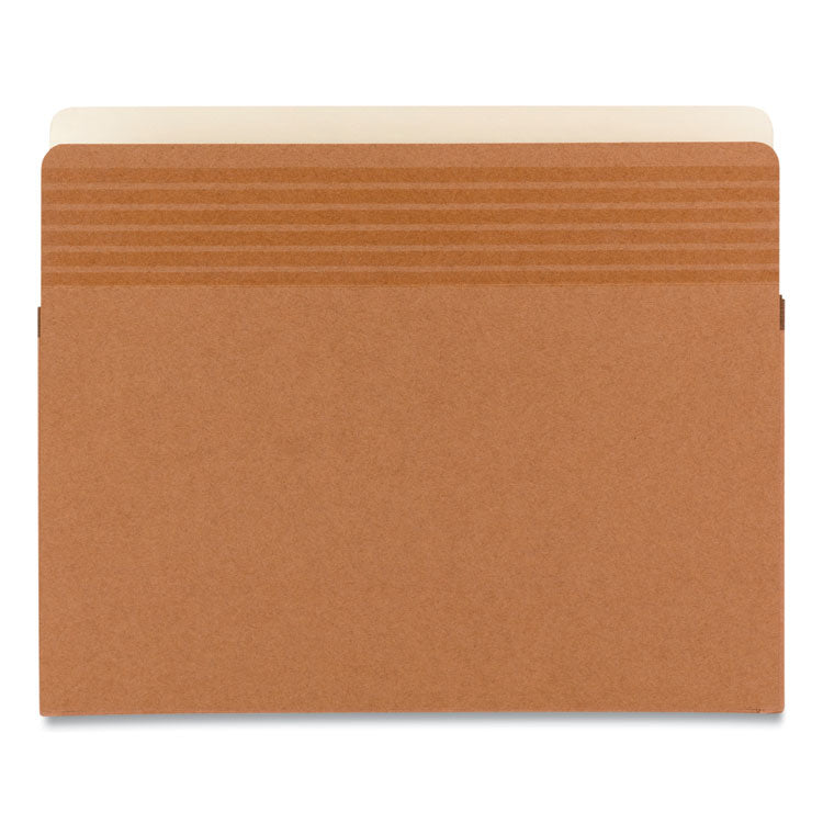 Easy Grip Pockets, 3.5" Expansion, Letter Size, Redrope, 25/Box