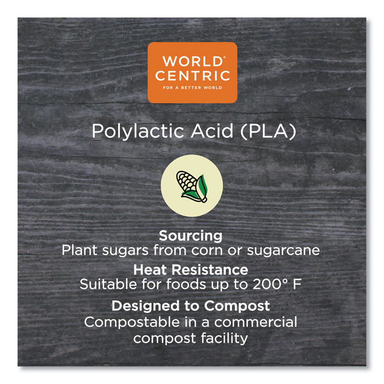 PLA Lids for Fiber Cups, 2.6 Diameter x 0.3 h, Clear, Plastic, 2,000/Carton