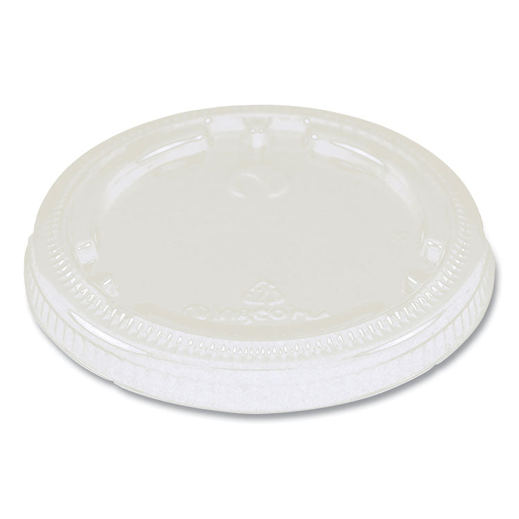 PLA Lids for Fiber Cups, 3.1 Diameter x 0.4 h, Clear, Plastic, 1,000/Carton
