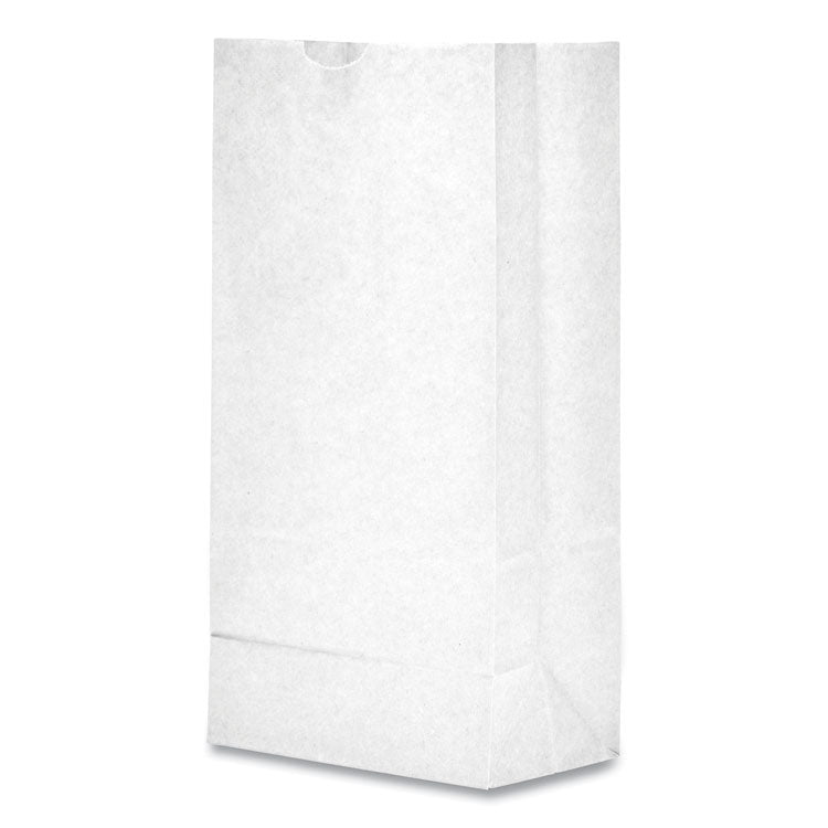 Grocery Paper Bags, 35 lb Capacity, #10, 6.31" x 4.19" x 13.38", White, 500 Bags
