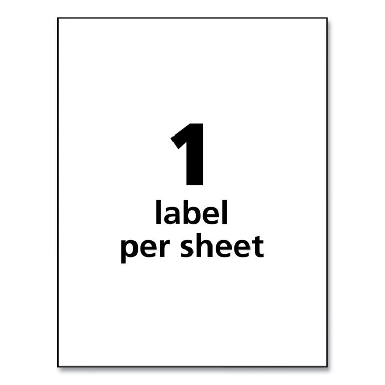 UltraDuty GHS Chemical Waterproof and UV Resistant Labels, 8.5 x 11, White, 50/Pack