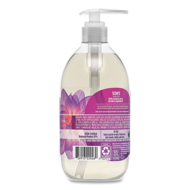 Natural Hand Wash, Lavender Flower and Mint, 12 oz Pump Bottle, 8/Carton