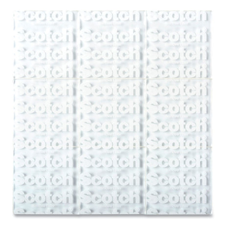 Restickable Mounting Tabs, Removable, Repositionable, Holds Up to 1 lb (4 Tabs), 1 x 1, Clear, 18/Pack