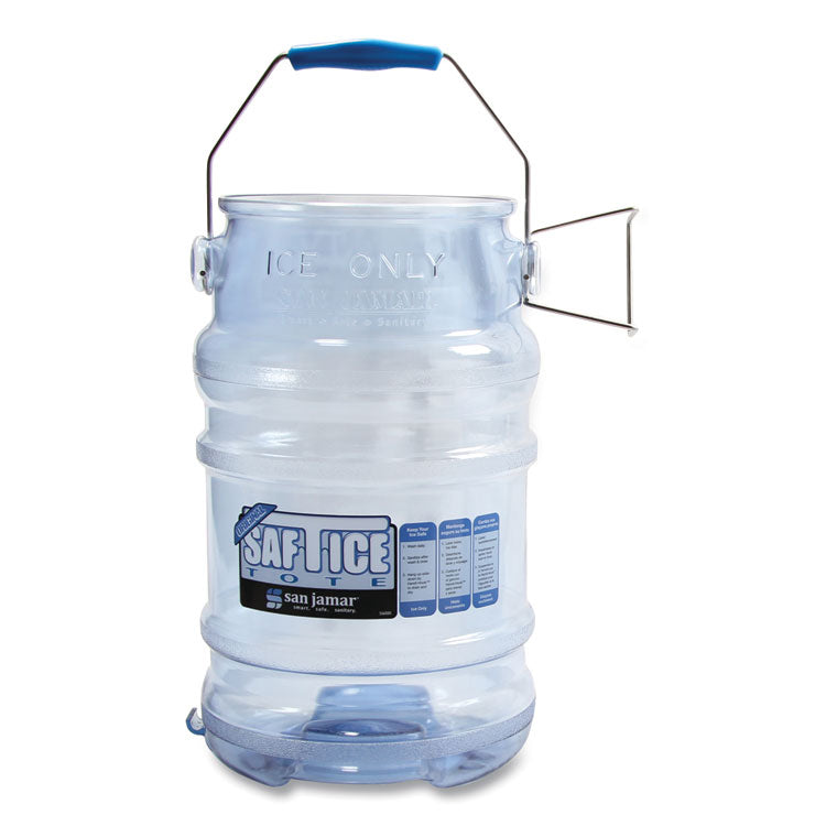 Saf-T-Ice Tote, 6 gal, Transparent Blue