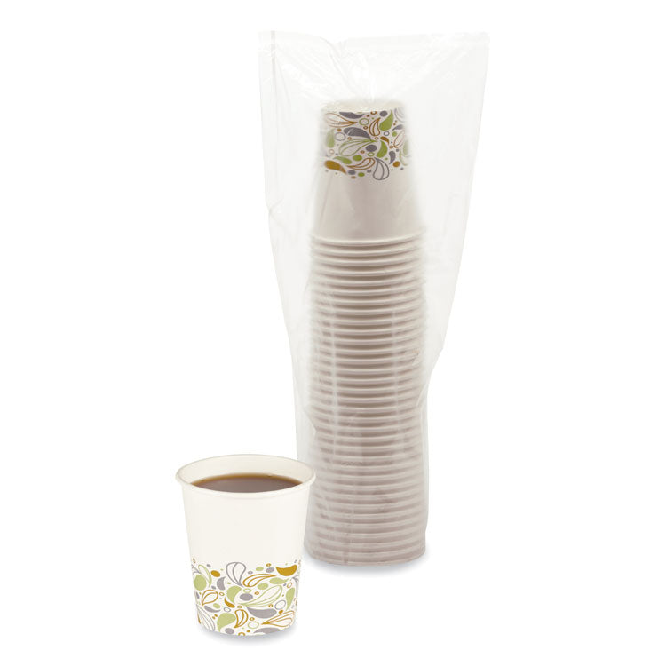 Deerfield Printed Paper Hot Cups, 8 oz, 50/Sleeve, 20 Sleeves/Carton