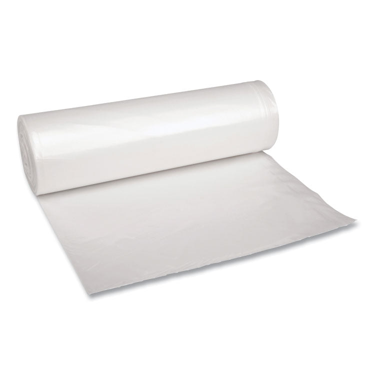 Recycled Low-Density Polyethylene Can Liners, 45 gal, 1.4 mil, 40 x 46 , Clear, Perforated, 10 Bags/Roll, 10 Rolls/Carton