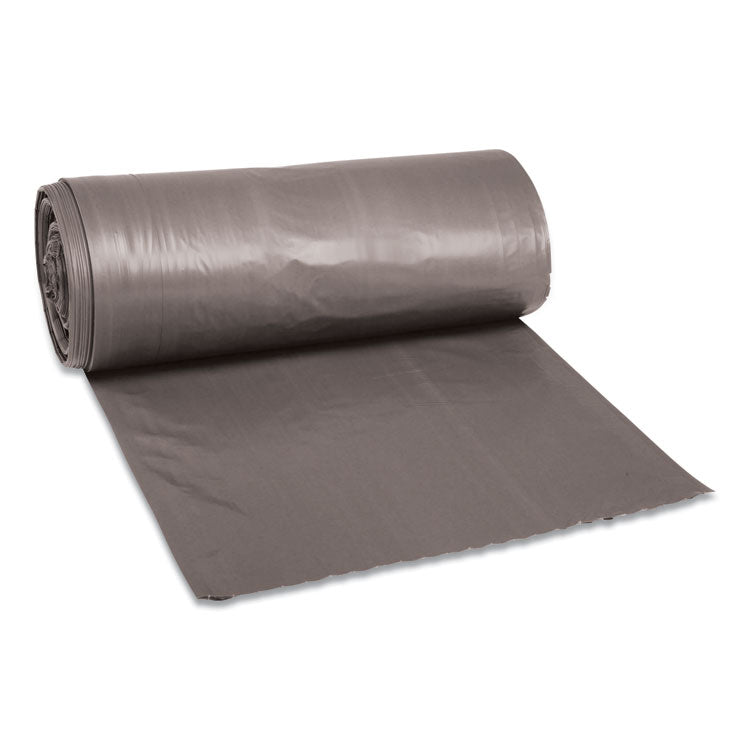 Low-Density Waste Can Liners, 33 gal, 1.1 mil, 33 x 39 , Gray, Perforated Roll, 25 Bags/Roll, 4 Rolls/Carton