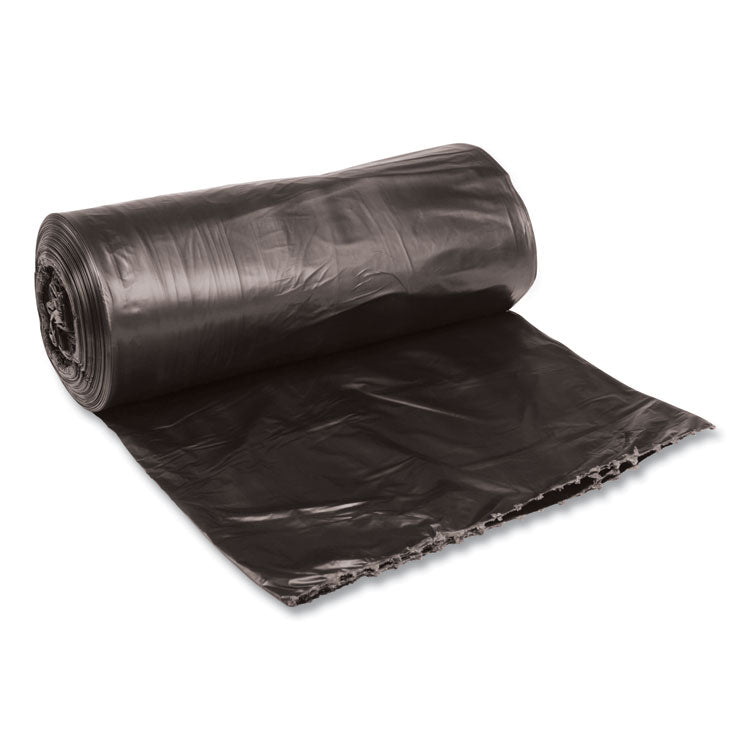 Low-Density Waste Can Liners, 33 gal, 0.5 mil, 33 x 39 , Black, Perforated Roll, 25 Bags/Roll, 8 Rolls/Carton