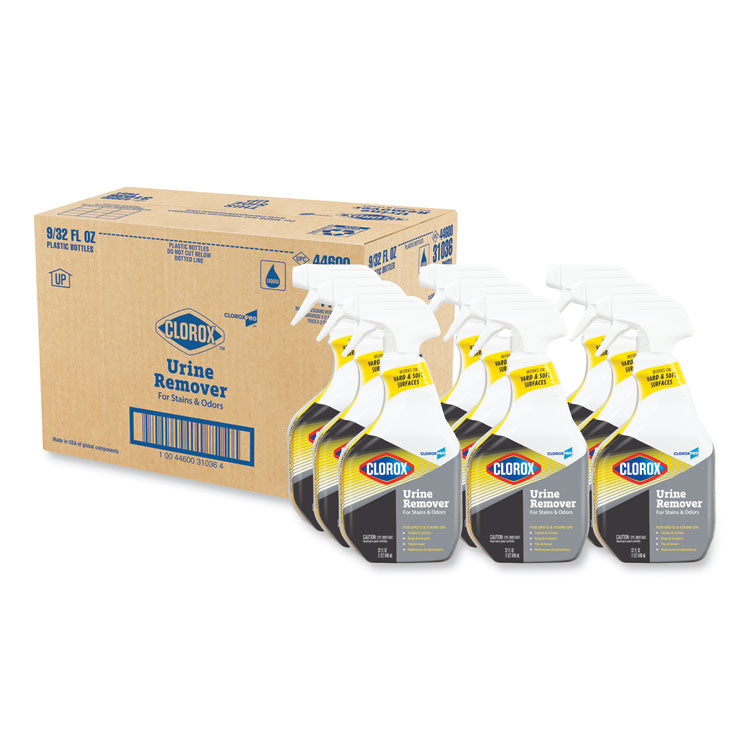 Urine Remover for Stains and Odors, 32 oz Spray Bottle, 9/Carton