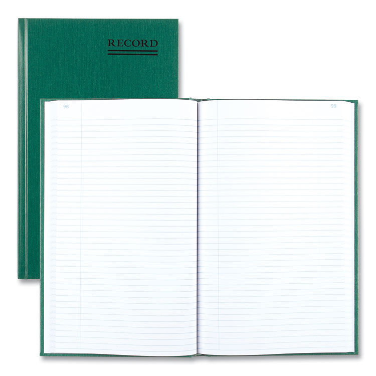 Emerald Series Account Book, Green Cover, 12.25 x 7.25 Sheets, 500 Sheets/Book