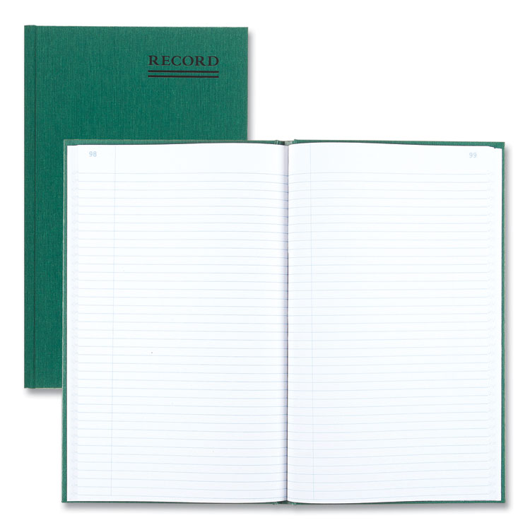 Emerald Series Account Book, Green Cover, 12.25 x 7.25 Sheets, 150 Sheets/Book